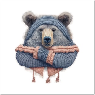 Adorable Funny bear Posters and Art